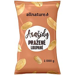 Allnature Arašídy loupané pražené nesolené 1000 g