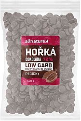 ALLNATURE Čokoláda horká 72% kôstky low carb 500 g