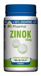 Bio-Pharma Zinek 15 mg 150 kapsúl