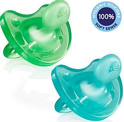 Chicco cumlík celo silikon Physio Soft chlapec 2 ks V000889