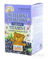 Dr.Muller Müllerovi medvídci s vit.C s přích.čer.ryb. 45 tabliet