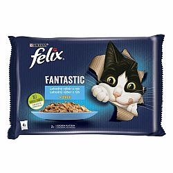 FELIX Fantastic s lososom a platesou v želé 4 x 85 g