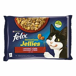 Felix Sensations Jellies hovädzie a kura v želé 4 x 85 g