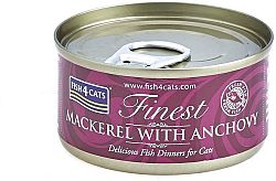 FISH4CATS Konzerva pre mačky Finest makrela s ančovičkamii 70g