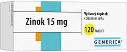 Generica Zinek 15 mg 120 tabliet