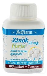 MedPharma Zinek 25 mg Forte 107 tabliet