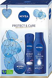 Nivea Protect & Care telové mlieko Body Milk Rich Nourishing 250 ml + antiperspirant Protect & Care 150 ml + univerzální krém Creme 30 ml darčeková sada