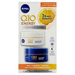 Nivea Q10 Energy Energizujúci denný a nočný krém proti vráskam 2 x 50 ml darčeková sada