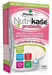 Nutrikaše probiotic s jahodami a vanilkou 3x60 g