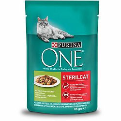 Purina ONE Sterilcat mini filetky s krůtou 85 g