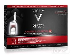 Vichy Dercos Aminexil Clinical 5 cielená starostlivosť proti vypadávaniu vlasov pre mužov Multi-Target Anti-Hair Loss Treating Care 21 x 6 ml