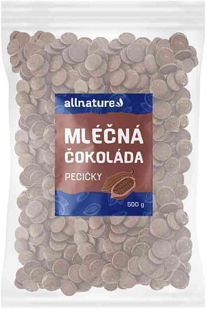 Allnature Mliéčná čokoláda pecičky 500g