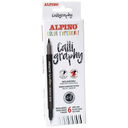 ALPINO Balenie 6 fixiek s dvojitým koncom Calligraphy