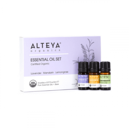 Alteya Organics Darčekový set esenciálnych olejov Bio 3 x 5 ml