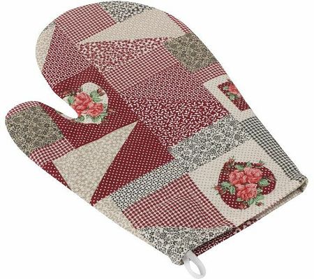 Bellatex chňapka kuchárska CH/537 patchwork bordový 28x18 cm