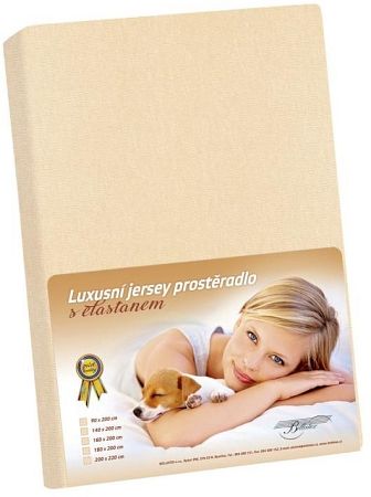 Bellatex plachta jersey s elastanom béžová 90x200