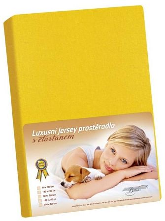 Bellatex plachta jersey s elastanom sytá žltá 120x200