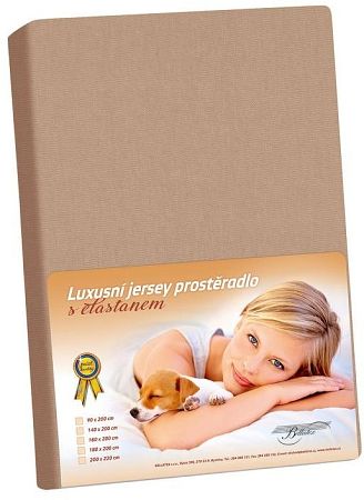 Bellatex plachta KL8 jersey s elastanem plachta 313 kávová 100x200