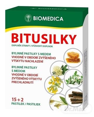 Bitusilky bylinné pastilky s medem 15+2ks