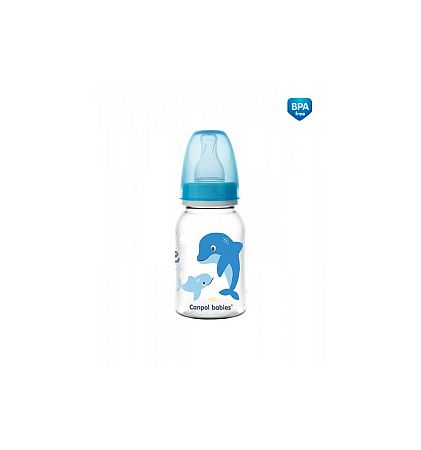 Canpol babies fľaša s potlačou Love&Sea Blue 120 ml