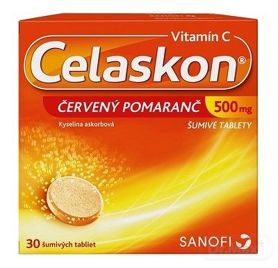 Celaskon Vitamin C 500 mg Červený Pomaranč tbl.eff.30 x 500 mg