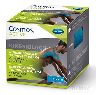 Cosmos Active kineziologická tejpovacia páska modrá 1 ks 5cm x 5m