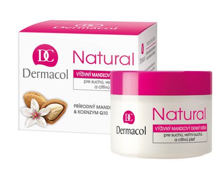 Dermacol Natural výživný mandlový denný krém v tubě suchá a citlivá pleť 50 ml