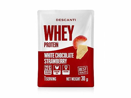 Descanti Whey Protein White Chocolate Strawberry 30g