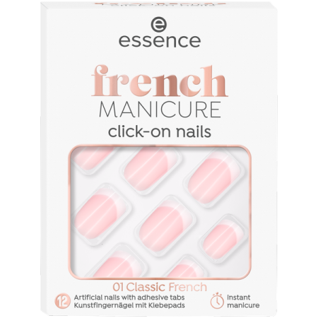 essence umelé nechty french MANICURE click-on 01