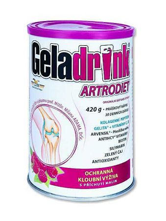 Geladrink Artrodiet prášok na prípravu nápoja malina 420 g