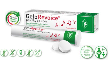 GeloRevoice pastilky do krku třešeň-mentol 10ks