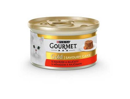 Gourmet GOLD Savoury Cake s hovädzím a rajčinou 85 g