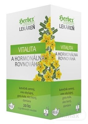 HERBEX Lekáreň VITALITA a hormonálna rovnováha bylinná zmes 20 x 3 g