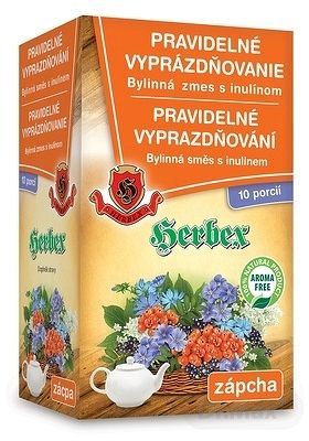 HERBEX PRAVIDELNÉ VYPRÁZDŇOVANIE bylinná zmes s inulínom 10 x 6 g