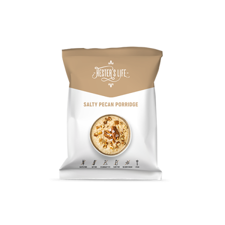 Hester´s Life Salty Pecan Porridge Bezlepková ovsená kaša slaný pekan 50 g