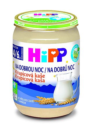 HiPP BIO Dobrú noc krupicová 190 g