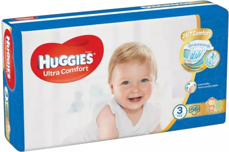 HUGGIES Ultra Comfort Jumbo 3 56 ks