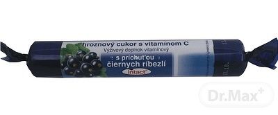 INTACT rolka HROZNOVÝ CUKOR S VIT. C pastilky s príchuťou čiernych ríbezlí 1x40 g