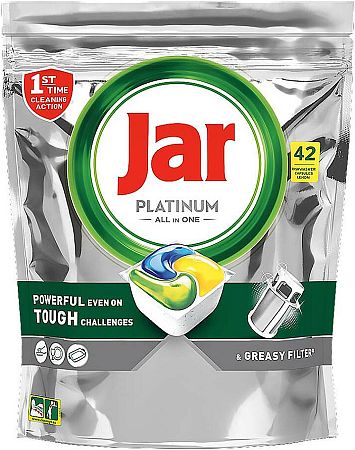 Jar Platinum Plus All In One Kapsuly Do Umývačky Riadu, Citrón, 42 Kapsúl