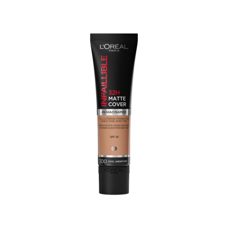 L’Oréal Paris Infallible 24H Matte Cover dlhotrvajúci zmatňujúci make-up 300 Amber 30 ml