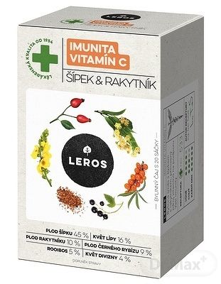 LEROS IMUNITA VITAMÍN C ŠÍPKA A RAKYTNÍK bylinný čaj 20 x 2 g