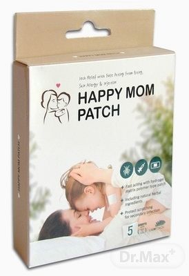 Monsea Happy Mom Patch hydrogélová náplasť po injekciách a uštipnutí hmyzom 5 x 5 cm 5 ks