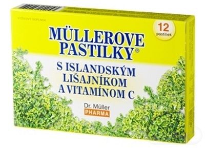 MÜLLEROVE PASTILKY S ISLAND. LIŠAJNÍKOM A VIT. C 12 ks