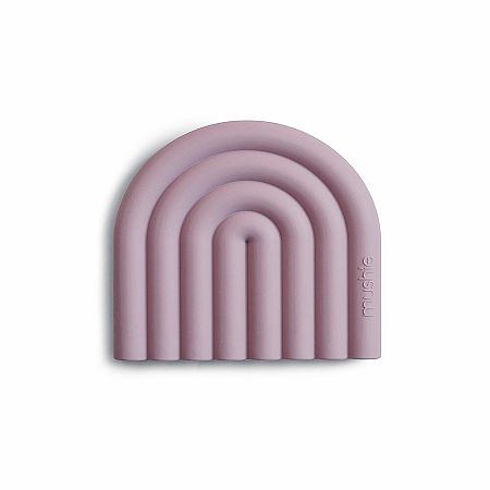 Mushie silikónové hryzatko Rainbow mauve