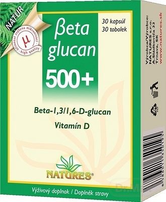 Natures Beta glukán 500+ 30 kapsúl