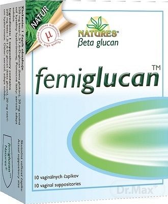 Natures Femiglucan vaginálne čapíky 10 ks