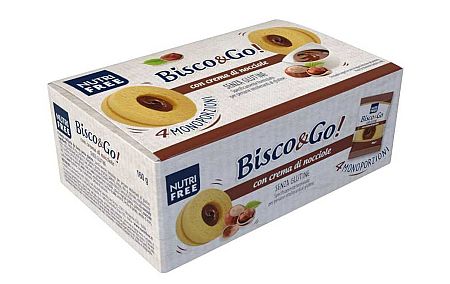 Nutrifree Bisco&Go Nocciola linecké koláče s lieskoorieškovým krémom