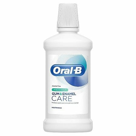 Oral-B Gum & Enamel Care ústní voda bez alkoholu pro ochranu dásní a posílení skloviny 500 ml