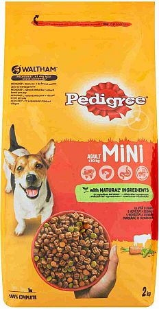 Pedigree Adult Mini hovädzie mäso a zelenina 2 kg