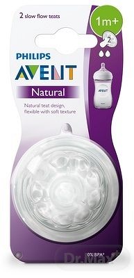 Philips Avent dudlík natural pomalý průtok 2 ks bílá